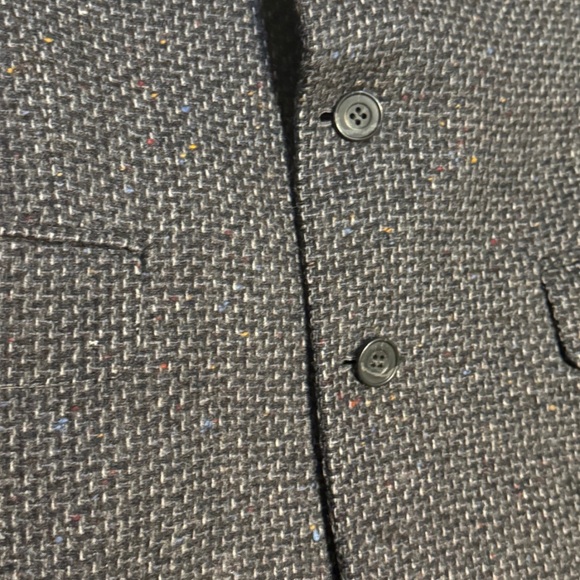 Gentry 100% Wool Blazer 42R | Tailored in USA Gray Tweed - Picture 3 of 11